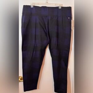 Melissa McCarthy Black and Blue Chinos with Elastic Waistband